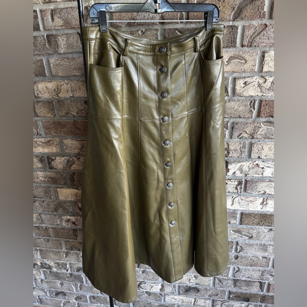 CINQ À SEPT
VEENA SKIRT - A-LINE SKIRT - DARK OLIVE Size 12 - Picture 5 of 14